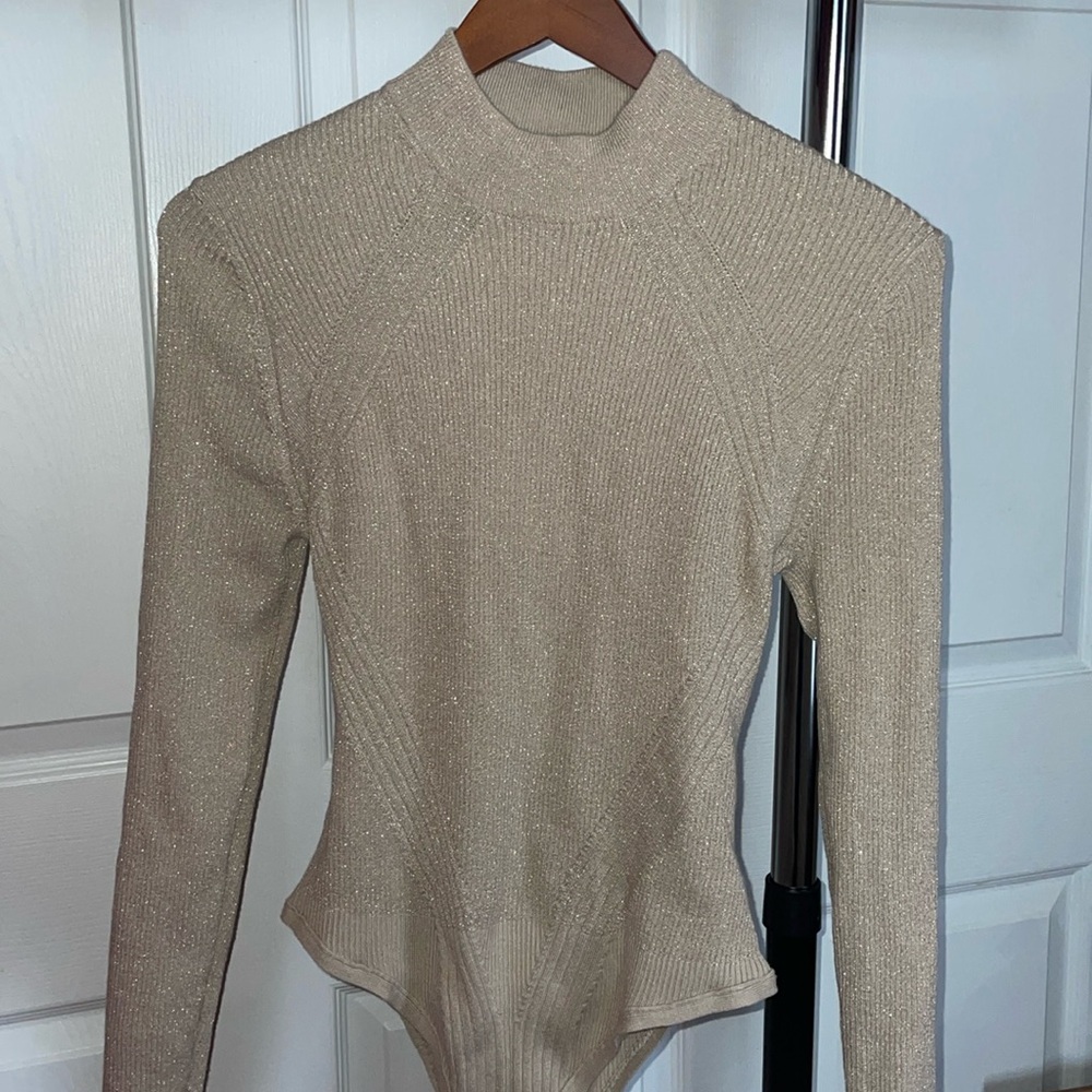 Sparkly Turtleneck Bodysuit